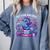 Just A Girl Who Loves Dragons And Books Cute Dragon Reading Premium Tri-Blend Comfort Colors Sweatshirt Denim