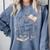 Just One More Chapter Book Lover Reading Quote Comfort Colors Sweatshirt Denim