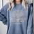 Just One More Chapter Bookish Book Reading Teal Beige Comfort Colors Sweatshirt Denim