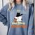 Just One More Chapter Fun Cat Coffee Reading Book Premium Tri-Blend Comfort Colors Sweatshirt Denim