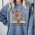 Just One More Chapter Open Book Flowers Comfort Colors Sweatshirt Denim