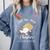 Just One More Chapter I Read Past My Bedtime Cat Book Lover Comfort Colors Sweatshirt Denim