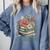 Leer ES Poder Cute Floral Spanish Teacher Book Reading Comfort Colors Sweatshirt Denim
