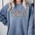 Library Book Lover School Librarian Reading Floral For Women Comfort Colors Sweatshirt Denim