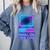 Lofi Reverie Analog Dreams Pixel 90s Desktop VHS Nostalgia Comfort Colors Sweatshirt Denim