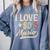 I Love 80's Music Retro Style Nostalgia Cassette 1980s Party Comfort Colors Sweatshirt Denim