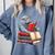Manatee Reading Books Matching Bookworm Readers Librarian Comfort Colors Sweatshirt Denim