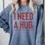 i Need a Huge Stack Of Books Comfort Colors Sweatshirt Denim