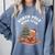 North Pole Book Club Gingerbread Christmas Reading Comfort Colors Sweatshirt Denim