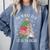 Oh What Fun It Is To Read Book Christmas Tree Premium Tri-Blend Comfort Colors Sweatshirt Denim