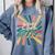 BE PATIENT I'M FROM THE 1900s RETRO SUNSET 90s 80s 70s Comfort Colors Sweatshirt Denim