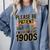 Please Be Patient I'm From The 1900s Retro Computer Raglan Baseball Tee Comfort Colors Sweatshirt Denim