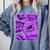 Purple Comic Book Purple Color Graphic Comfort Colors Sweatshirt Denim