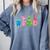 Reading Dinosaur T Rex Dino Book Lover Comfort Colors Sweatshirt Denim