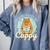 Reading Makes Me Cappy Bookworm Capybara Book Reading Comfort Colors Sweatshirt Denim