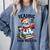 Reading Is Snow Much Fun Christmas Bookworm Snowman Reading Comfort Colors Sweatshirt Denim
