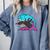 Retro 80s Shark Whale Diving Nostalgia Shark Party Comfort Colors Sweatshirt Denim