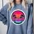 Retro 80s Synthwave Sunset & Palm Trees Retro Nostalgia 80s Comfort Colors Sweatshirt Denim