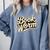 Retro Book Worm Reading For Book Lovers Comfort Colors Sweatshirt Denim