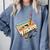 Retro Cassette Tape & Pencil Rewind Nostalgia Party 80s 90s Premium Comfort Colors Sweatshirt Denim