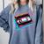 Retro VHS Vaporwave Video Cassette Nostalgia Geek Chic Comfort Colors Sweatshirt Denim
