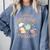 I Run ON HOT Tea & Books Reader Reading Meme Comfort Colors Sweatshirt Denim