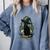 Salem Witch Book Club Cat Reading Witchy Halloween Men Comfort Colors Sweatshirt Denim