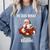 He Sees What You'Ve Been Reading Santa Book Lover For Women Comfort Colors Sweatshirt Denim