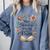 She Blooms Among The Pages Women Mom Wife Floral Book Lover Comfort Colors Sweatshirt Denim