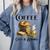 Sleeping Cat And Books With Coffee Lover Comfort Colors Sweatshirt Denim