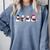 Snowman Reading Books Teacher Librarian Bookworm Christmas Comfort Colors Sweatshirt Denim