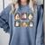 Spooky Teacher Halloween Ghost Reading Book Trick Or Treat Comfort Colors Sweatshirt Denim