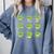 Teacher Reading Shamrock St Patrick’s Day Book Lover Kids Comfort Colors Sweatshirt Denim