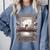 Totally Weird Tees Cat Library Book Reading Literary Comfort Colors Sweatshirt Denim