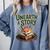 Unearth A Story Fox Reads a Book Comfort Colors Sweatshirt Denim