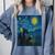 Van Gogh Starry Night Fantasy Reader Dragon Reading Book Comfort Colors Sweatshirt Denim Van Gogh Starry Night Fantasy Reader Dragon Reading Book Comfort Colors Sweatshirt Denim