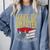 Wake Up Smarter Librarian Book Stack Premium Tri-Blend Comfort Colors Sweatshirt Denim