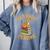 Wild About Reading Cute Leopard Teacher Kids Book Lover Comfort Colors Sweatshirt Denim
