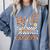 Wild About Reading Teacher Reading Books Back To School Comfort Colors Sweatshirt Denim