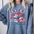 Women's Books Fireworks And Freedom Independence Day Book Lover Comfort Colors Sweatshirt Denim