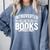 Women's Introverted But Willing To Discuss Books Comfort Colors Sweatshirt Denim Women's Introverted But Willing To Discuss Books Comfort Colors Sweatshirt Denim