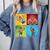 Wrestling Comic Book Wrestler Mexican Lucha Libre Mask Comfort Colors Sweatshirt Denim