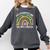 100th Day Of School Teachers Students Women Floral Books Comfort Colors Sweatshirt Pepper