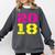 2018 Big Neon Numbers For The New Year Or Graduation Comfort Colors Sweatshirt Pepper