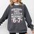 67 For Reading With Books Comfort Colors Sweatshirt Pepper