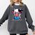 Adorable Book Lover Cow With Reading Glasses Cute Comfort Colors Sweatshirt Pepper