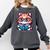 Adorable Book Lover Maine Coon Cat With Reading Glasses Cute Comfort Colors Sweatshirt Pepper