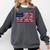 America US Flag Books Library Reading For Book Lover Reader Comfort Colors Sweatshirt Pepper