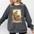 The Aunt Tarot Card Women Skeleton Aunty Book Lover Comfort Colors Sweatshirt Pepper
