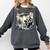 Bigfoot With Alien Reading A Book Bigfoot And UFO Comfort Colors Sweatshirt Pepper